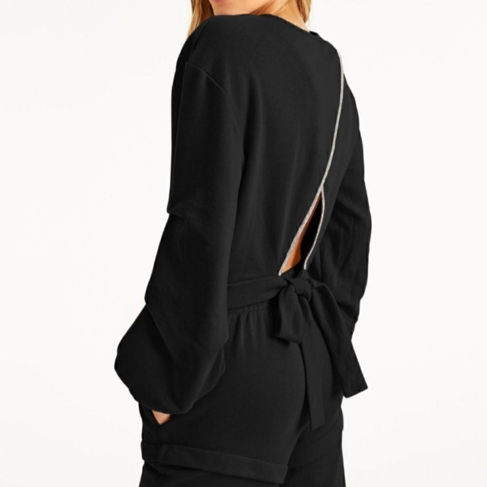 Culpos x INC culposII cutout-back  sweatshirt black size xsmall